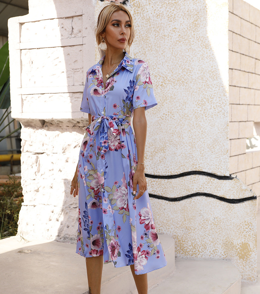 Robe Chemise Fleurie – Élégance & Fraîcheur