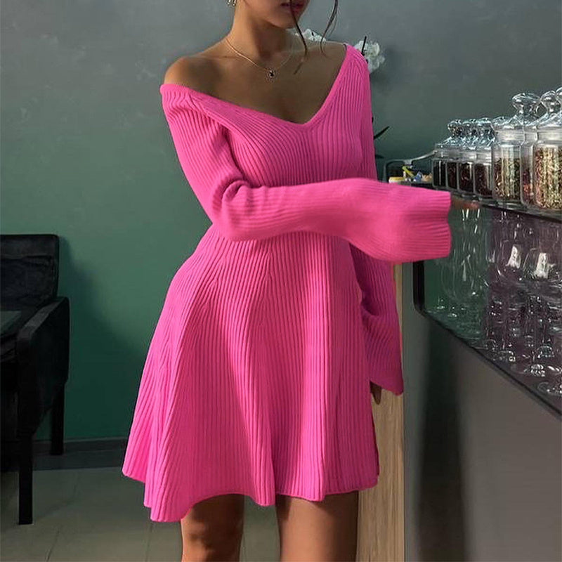 Robe Tricot Évasée