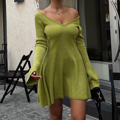 Robe Tricot Évasée