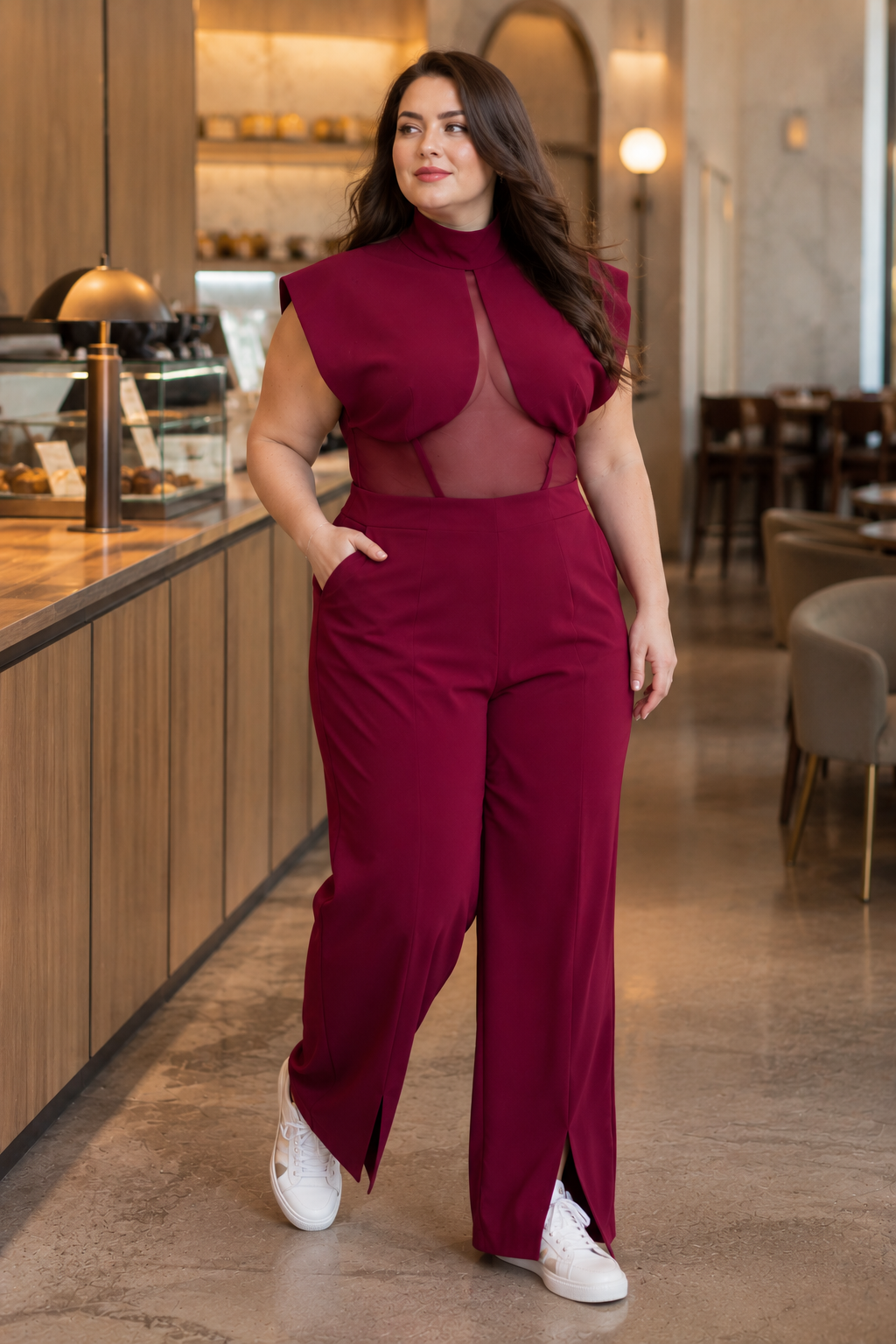 Combinaison Femme Rouge Bordeaux Chic & Élégante | My Fashion Glow