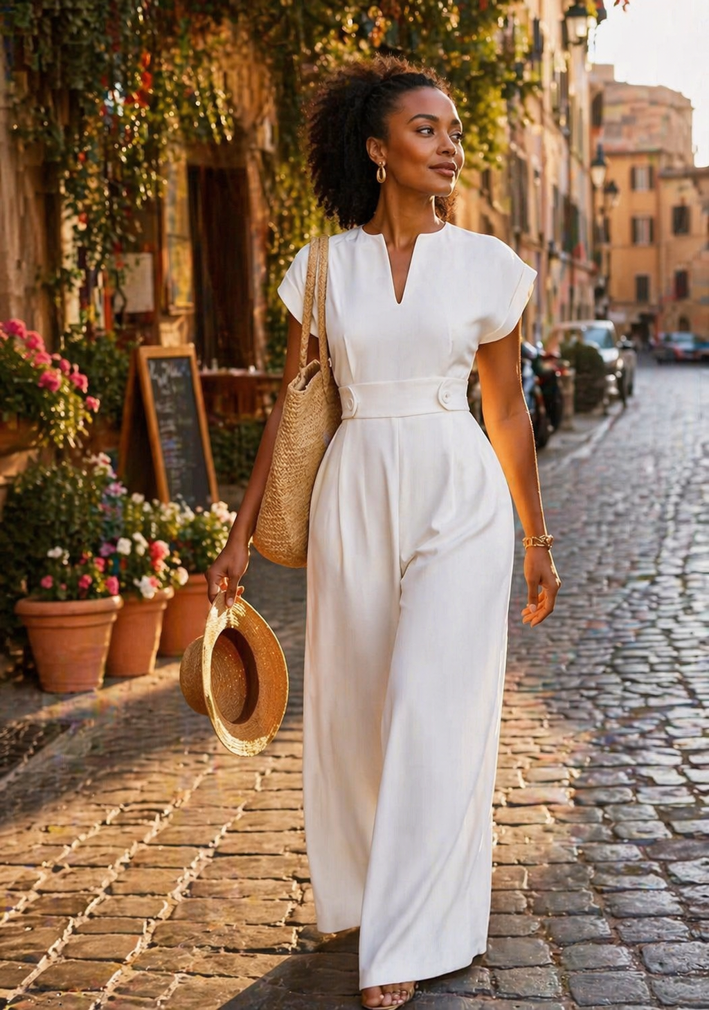 Combinaison pantalon large femme chic et élégante en blanc ou noir – My Fashion Glow