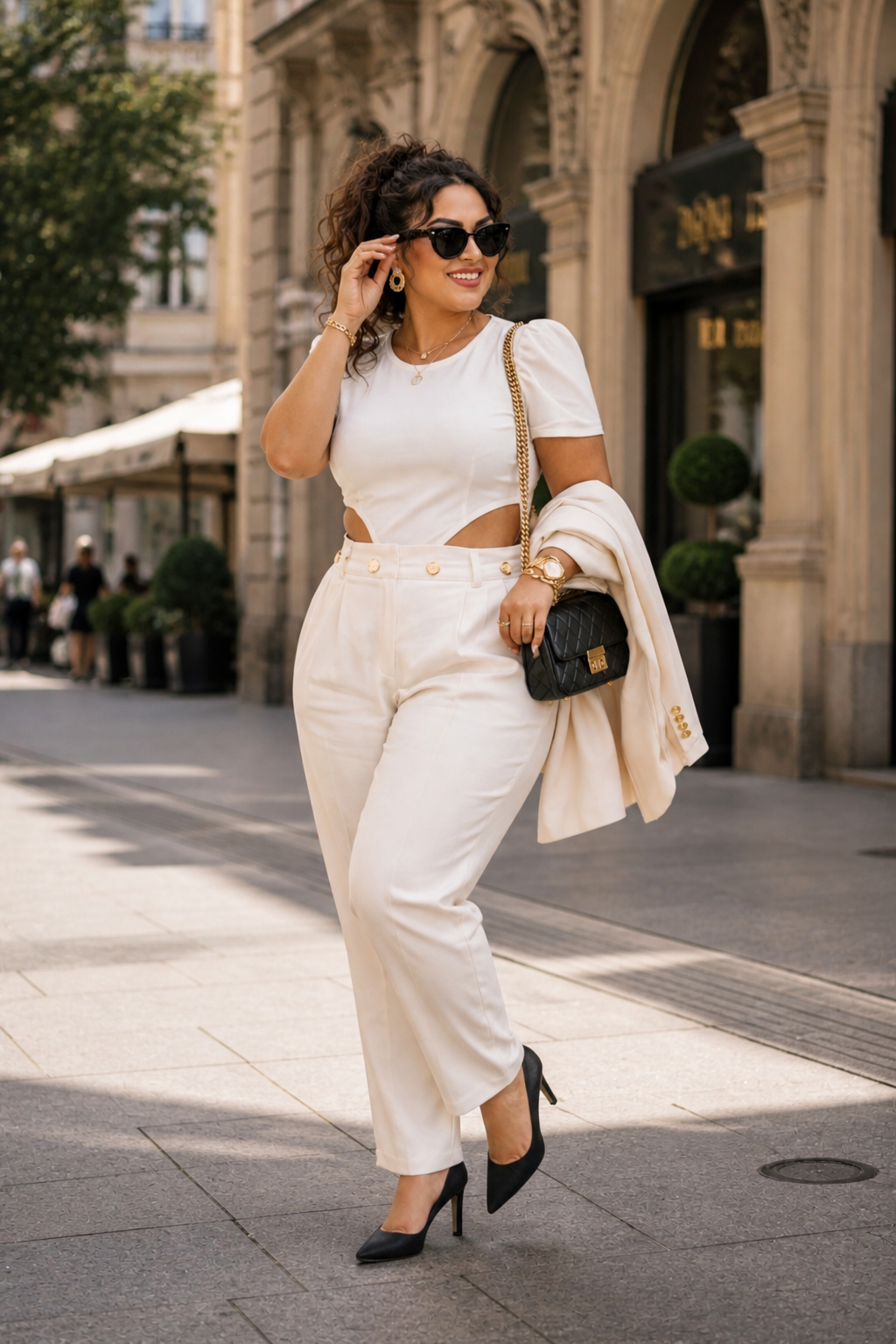 Combinaison femme Blanche Chic & Élégante - My Fashion Glow