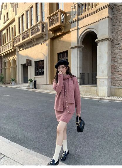 Ensemble Tricot Élégance & Cosy Chic – 3 pièces