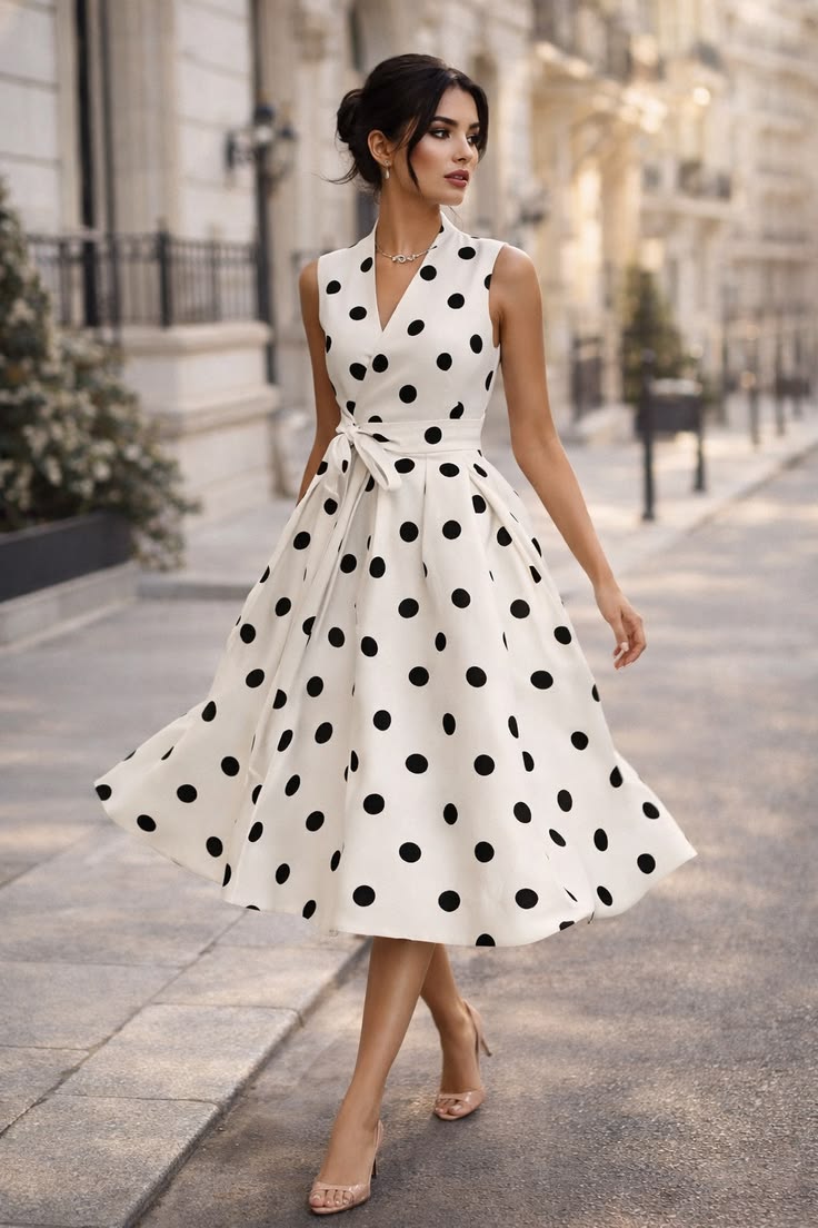 Robe Rétro Parisienne Élégante Femme – My Fashion Glow
