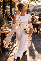 Combinaison Blanche Chic & Élégante Femme