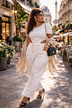 Combinaison Blanche Chic & Élégante Femme