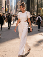 Combinaison Blanche Chic & Élégante Femme