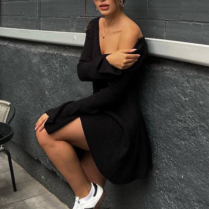 Robe Tricot Évasée