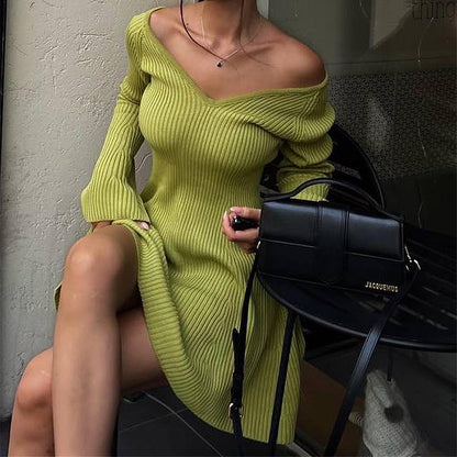 Robe Tricot Évasée