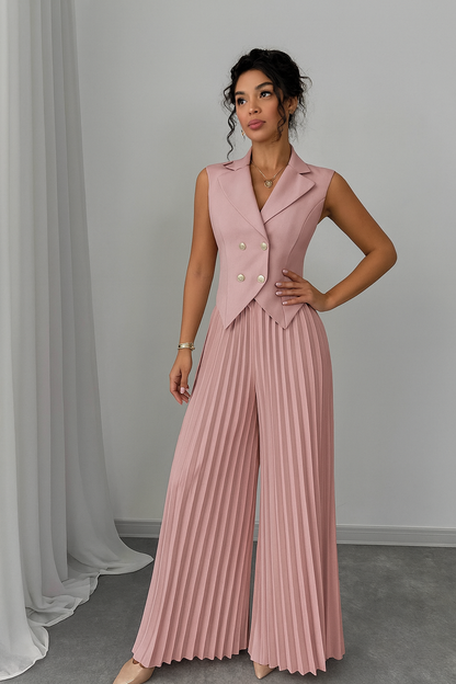 Ensemble pantalon plissé – Élégance d'Été